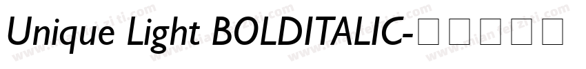 Unique Light BOLDITALIC字体转换